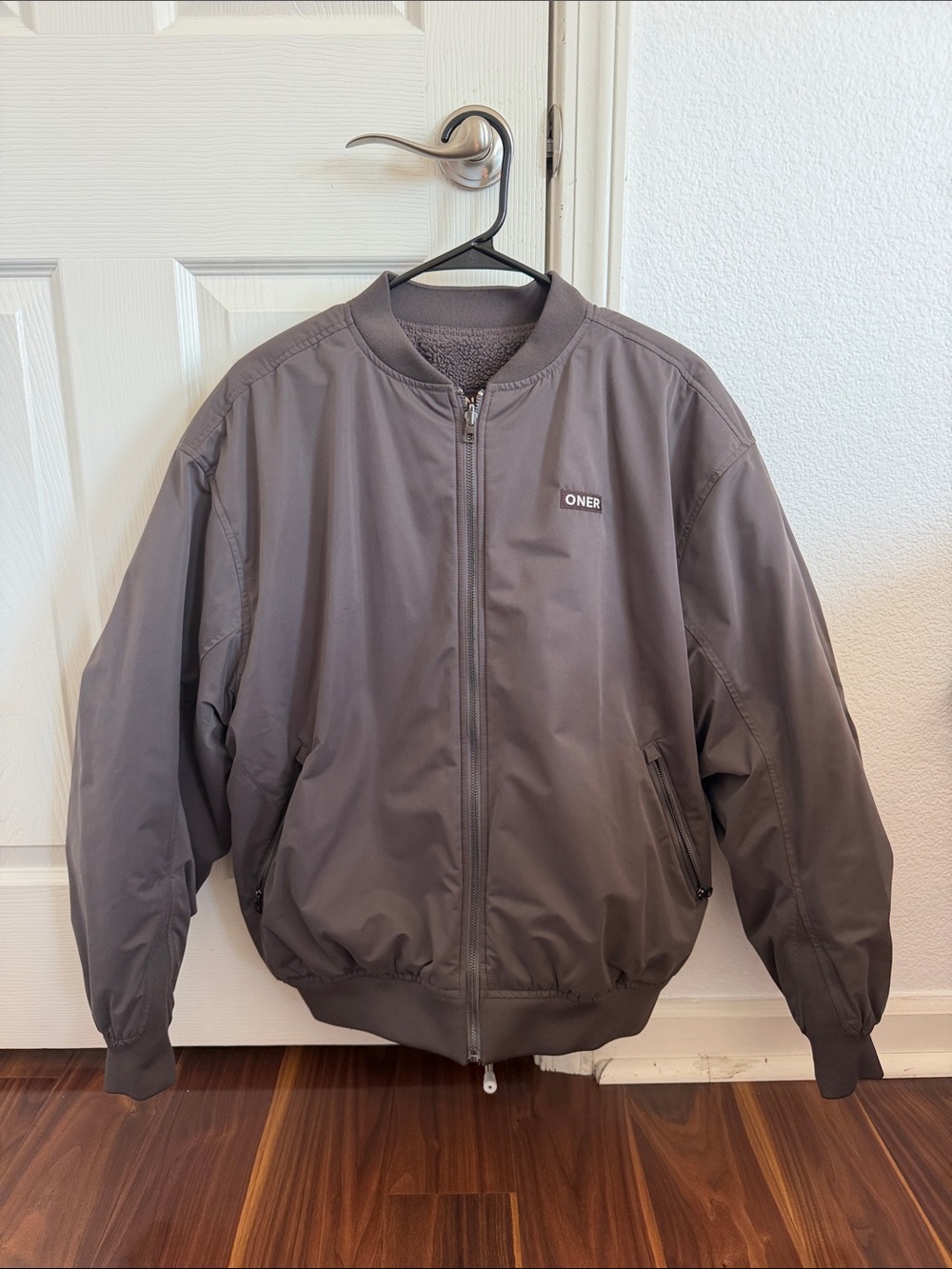 Oner Active Reversible Bomber Jacket with Zip Front Truffle Brown XS